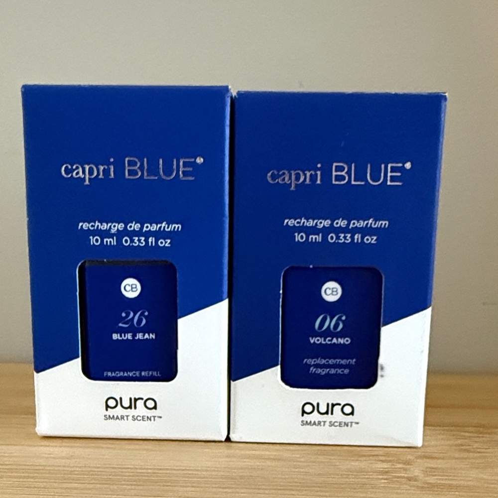 Pur Capri Blue Fragrance Refill Set one volcano and Blue Jean